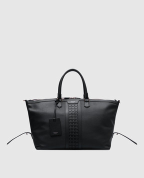 Serapian Синяя кожаная дорожная сумка с плетением SRCMOMTR707545C021