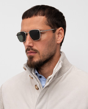 Dunhill Серебристые очки с логотипом DU0103S