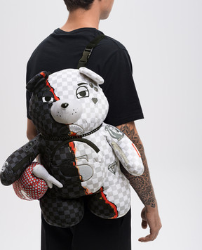 Sprayground Дитячий сірий рюкзак TEDDYBEAR RING OF FIRE MONEYBEAR 910B6476NSZ