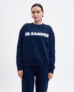 Jil Sander Синій світшот з принтом логотипа J53GU0003J20335