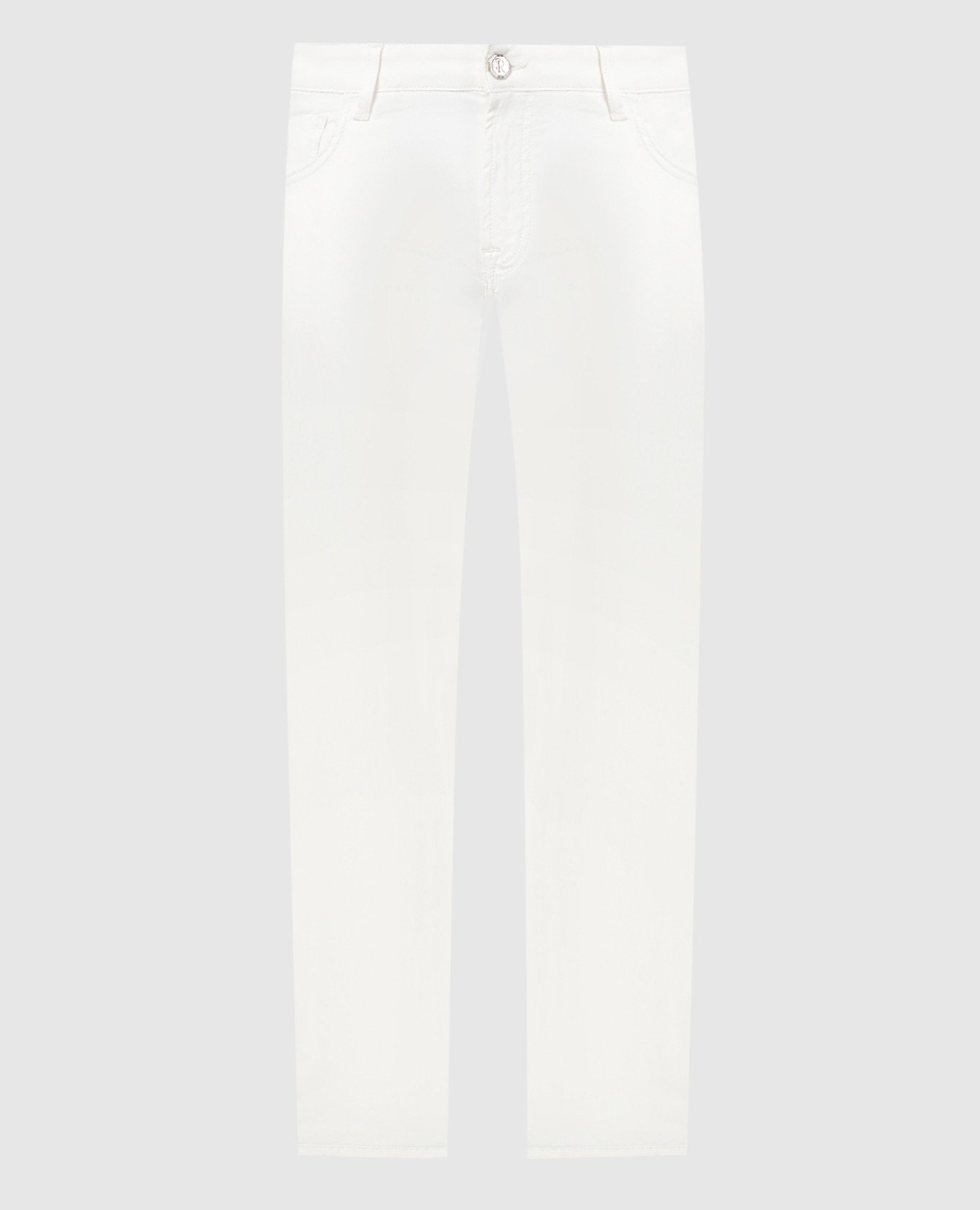 Белые джинсы с логотип патч