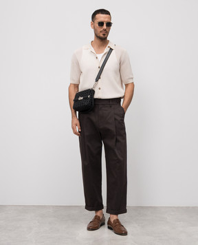 Dolce&Gabbana Коричневые брюки с отворотами GP11LTFU6X8