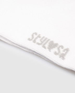 RiminiVeste Дитячі білі шкарпетки Stylosa з логотипом G567SUNNY