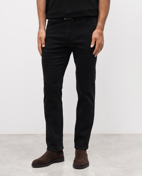 Stefano Ricci Черные джинсы с логотип патч MFT53B1020RT43BK