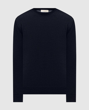 Cashmere&Whiskey Синій джемпер з вовни мериноса 92392