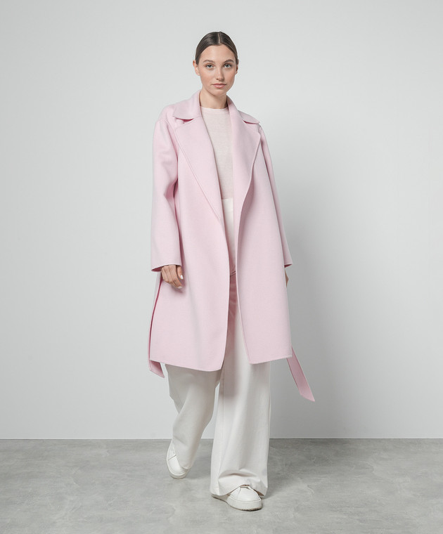 Max Mara Розовое пальто Totem из шерсти, шелка и кашемира TOTEM изображение 2