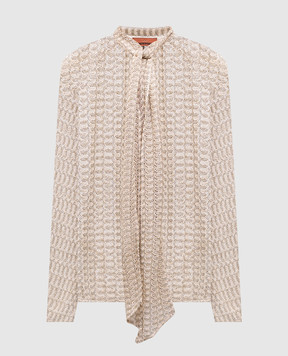 Missoni Бежева ажурна блуза з люрексом DS25SJ08BR010R