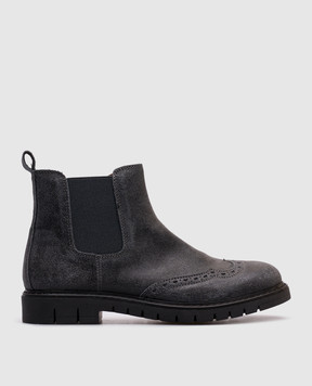 Twinset Дитячі сірі шкіряні черевики HA88EA3537