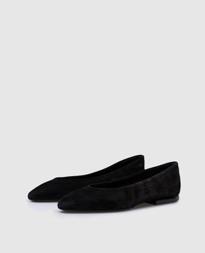 Loro Piana Черные замшевые балетки FAO6141