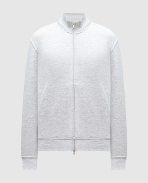 Brunello Cucinelli Серая меланжевая спортивная куртка MM8319089G