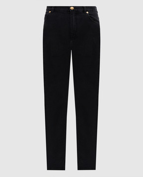 Balmain Чорні джинси-скіні з патчем логотипа EF1MG009DB67