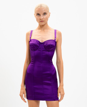 Dolce&Gabbana Фиолетовое платье бюстье F6CLMTFURHM