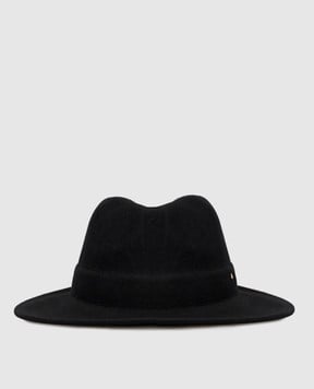 Twinset Чорний капелюх з вовни з емблемою 252TA4490