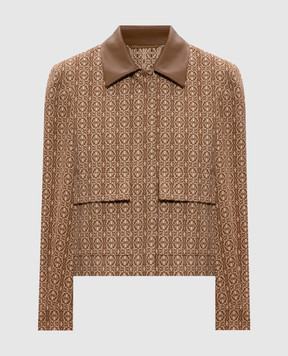 Max Mara Коричнева куртка VIBORG в брендовий візерунок VIBORG