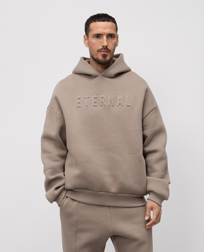 Fear of God Бежевые худи с фактурной брендовой надписью FGE25051211FLC