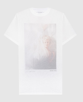 Anine Bing Белая футболка Lili с принтом A0810021IVY1