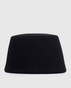 Loro Piana Черная шляпа Jasmine из шерсти кролика FAO4040