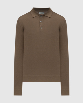 Canali Коричневое поло из кашемира MK02165C0017
