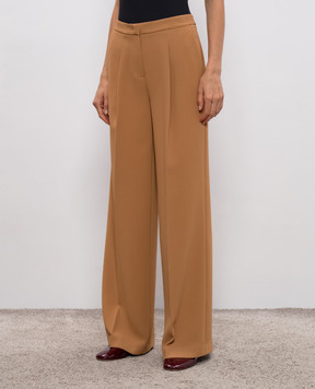 Twinset Коричневі штани з логотипом 252TP2284