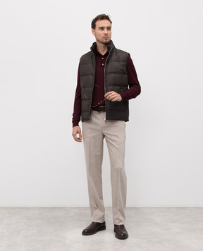 Brett Johnson Бордовое поло из шерсти FW25K78LPWIVIN