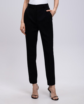 Dolce&Gabbana Черные брюки из шерсти и шелка FTAM0TGDC5Y