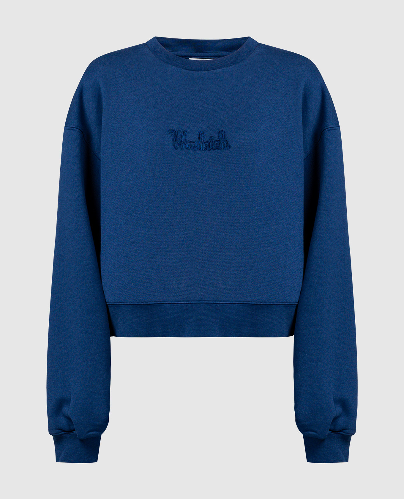 Blue sweatshirt with logo embroidery