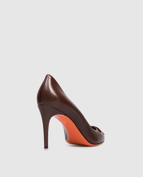 Santoni Коричневые кожаные туфли WDID71207HI2TSZA