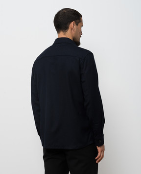 Canali Синя сорочка з вовни AR0347231019