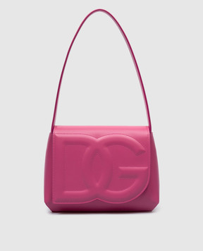 Dolce&Gabbana Рожева шкіряна сумка DG Logo BB7516AW576