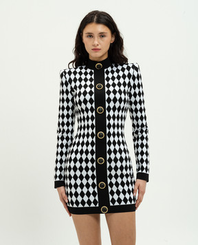 Balmain Сукня міні з геометричним візерунком DF1R8032KG67