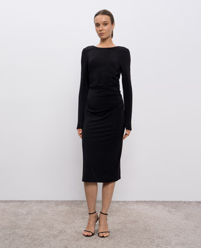 Max Mara Чорна сукня з драпіруванням ZITTO ZITTO