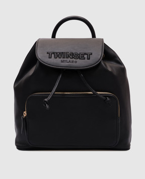 Twinset Чорний рюкзак з вишивкою логотипа 251TD8024