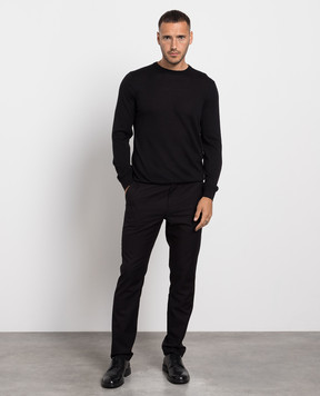 Cashmere&Whiskey Чорний джемпер з вовни, шовку та кашеміру MU8191318410R3XL