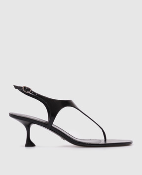 PROENZA SCHOULER Черные кожаные глянцевые босоножки SH252042AL004A