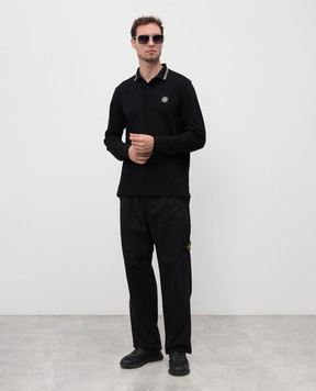 Stone Island Черное поло с нашивкой логотипа K2S152200006S0018
