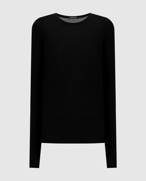 Ann Demeulemeester Черный лонгслив в рубчик B0011488FA570