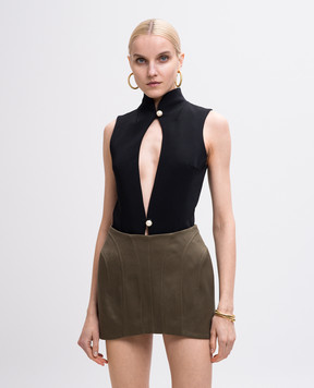 Thierry Mugler Черное боди с бусинами 25S1BO0278470