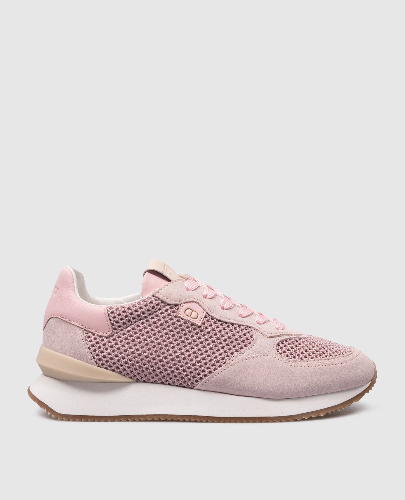 Pink combination sneakers with logo