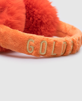 Goldbergh Помаранчеві утеплені навушники FLUFFY з логотипом GB62308243