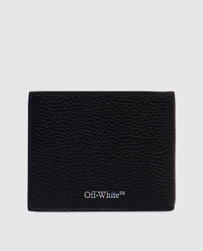 Off-White Черный кожаный портмоне с логотипом OMNC078C99LEA001
