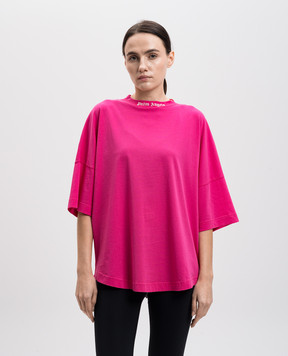 Palm Angels Розовая футболка логотип PWAA023S25JER002