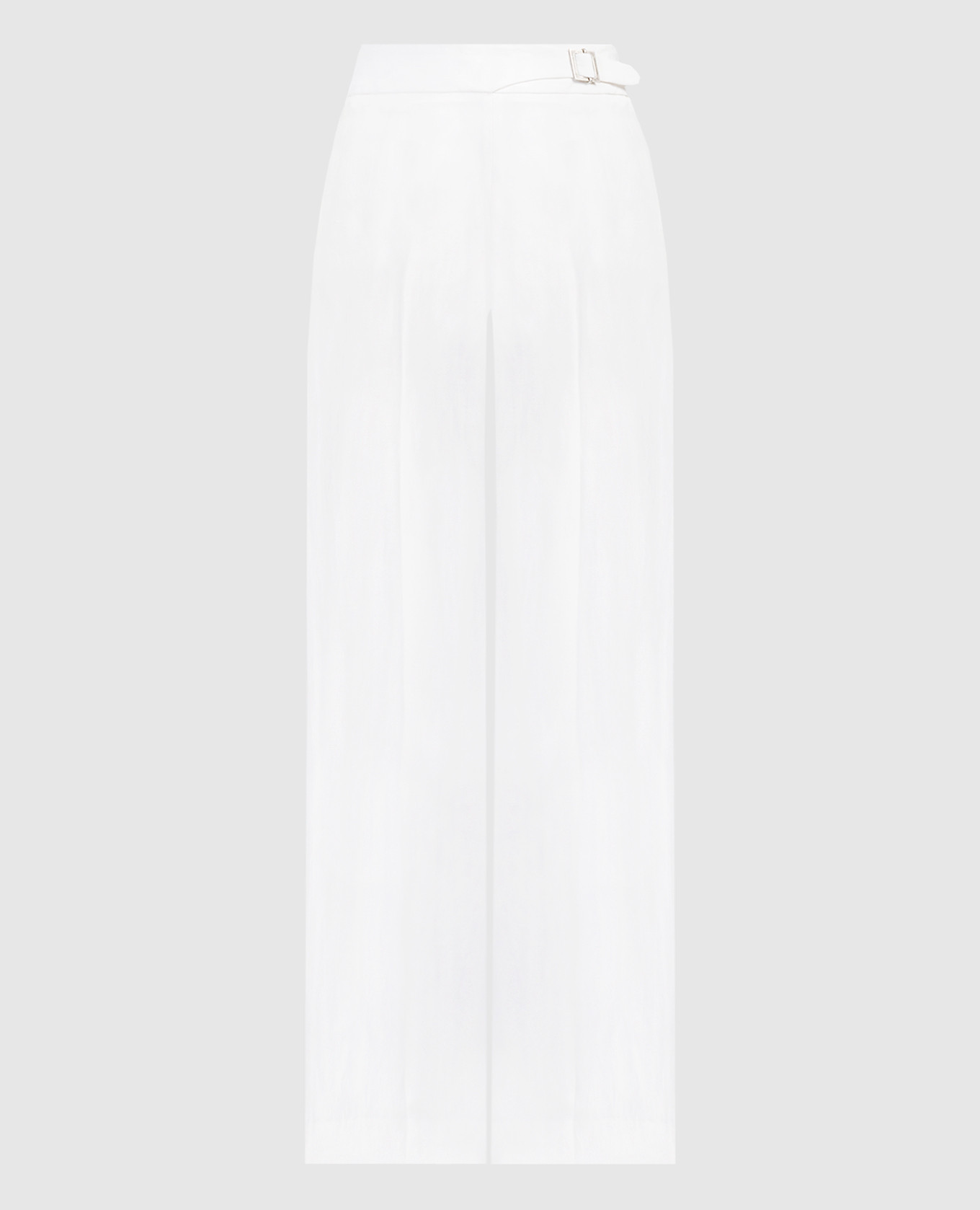 

Белые брюки клеш с льном, Белый, Брюки клеш