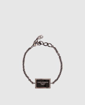 Dolce&Gabbana Сріблястий браслет з логотипом WBR1D1W1111