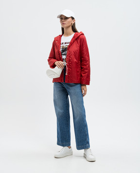 Max Mara Червона куртка GREENPI з нашивкою логотипа GREENPI