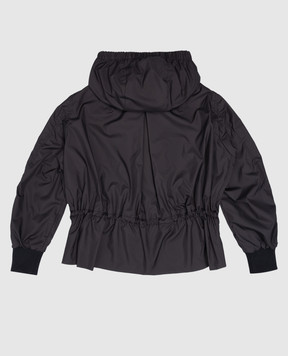Moncler ENFANT Детская черная куртка с нашивкой логотипа 1A0005254A81810