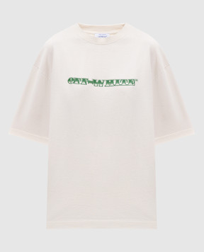 Off-White Бежева футболка Cash Arrow OMAA120S25JER00E