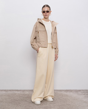 Moncler Бежева куртка Sauvan з логотипом K10931A00110549P3