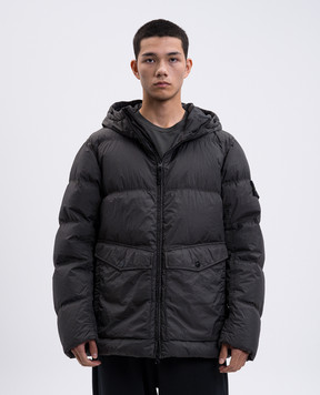 Stone Island Пуховик кольору хакі з логотипом K2S154100011S0A23