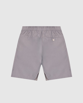 Brunello Cucinelli Дитячі сірі шорти з логотипом BB422921TB