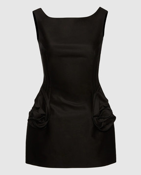 Magda Butrym Черное платье мини с аппликацией DRESS04127725